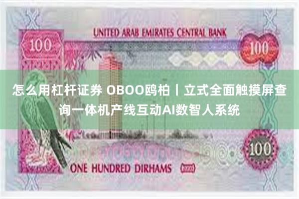 怎么用杠杆证券 OBOO鸥柏丨立式全面触摸屏查询一体机产线互动AI数智人系统